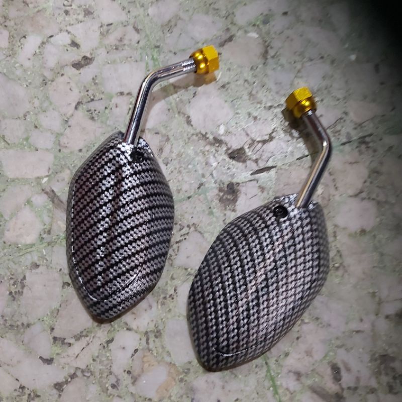 Spion beat karbon gagang chrome mini - spion variasi honda beat vario scoopy supra