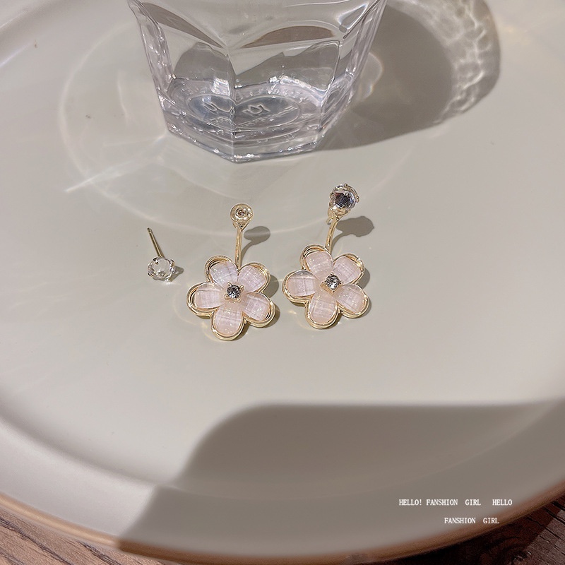 Anting Tusuk Sterling Silver 925 Model Bunga Mewah Untuk Wanita