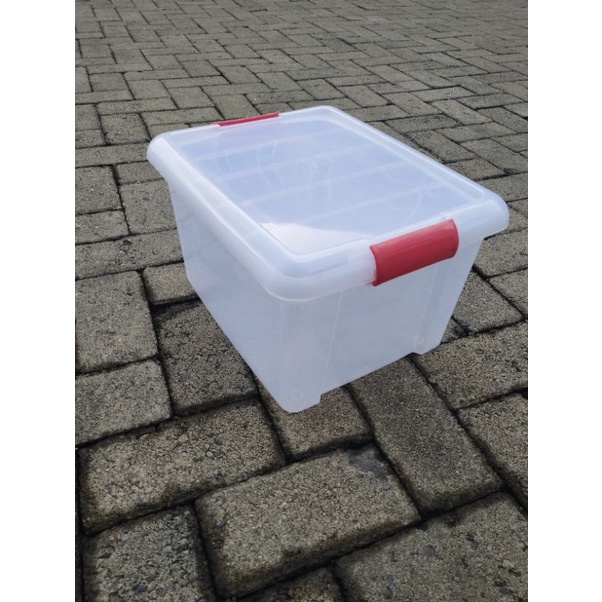 Container Kontainer Serbaguna Box Penyimpanan 15 Liter Twinpan Putih Bening