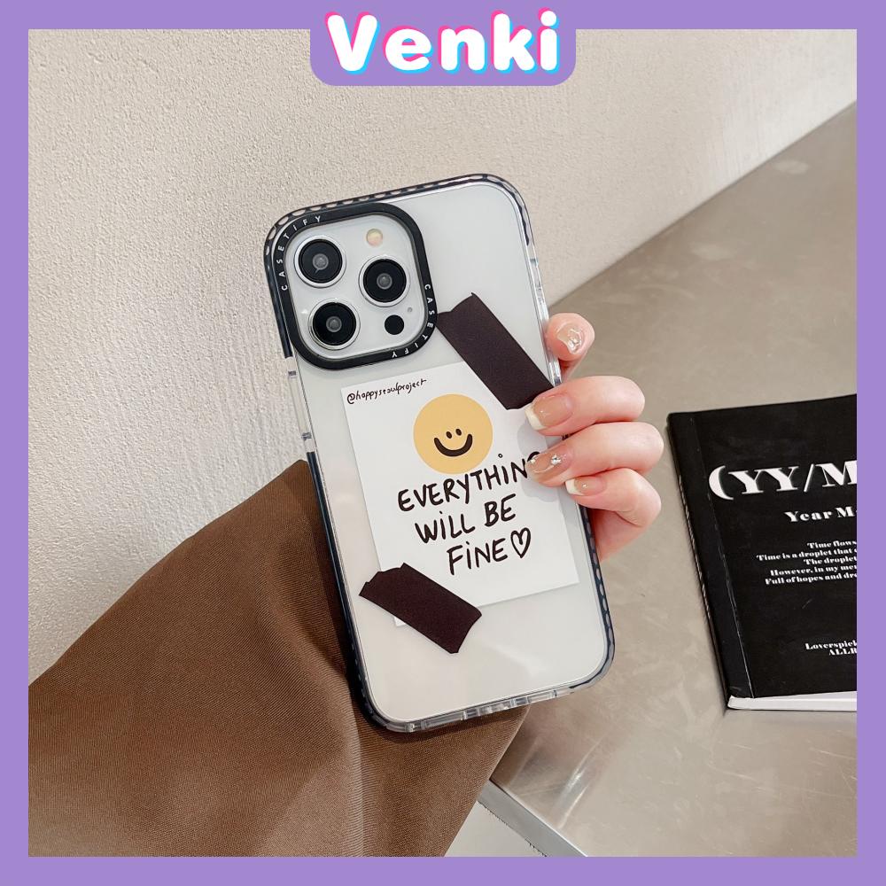 Case iPhone 14 Pro Max Thickened Silicone Soft Case Clear Black Cute Smiley Shockproof Camera Protection Compatible For iPhone 13 12 11 Pro Max XR XS 6 6S 7 8 Plus