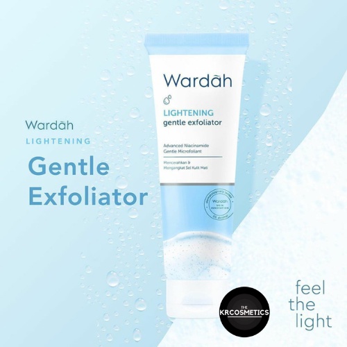 Wardah Lightening Gentle Exfoliator Scrub exfoliating wajah dengan Advanced Niacinamide 50 gr