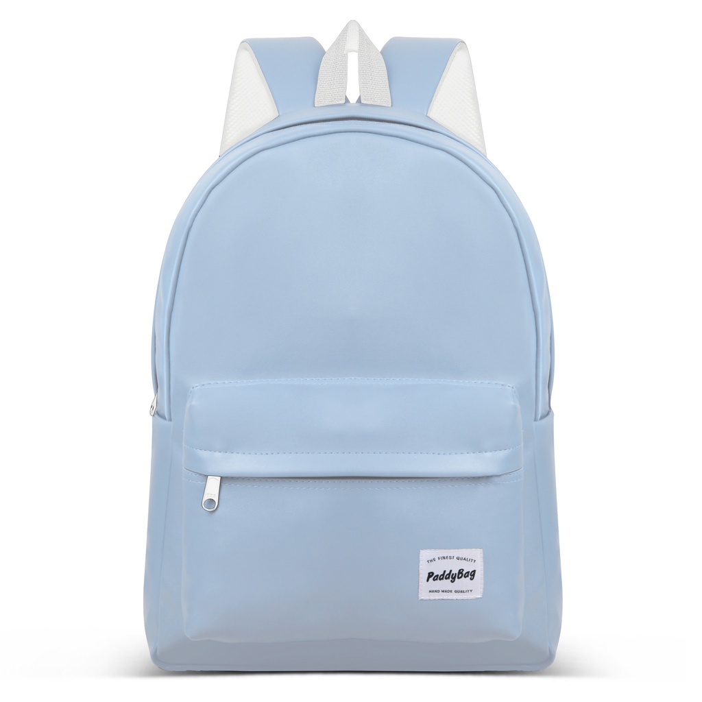 Leather Backpack - Tas Ransel Kulit Sekolah Serbaguna-Sky Blue
