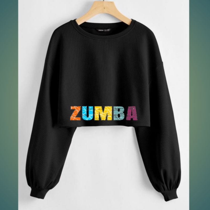 N2-SWEATER KROP  ZUMBA TERBARU