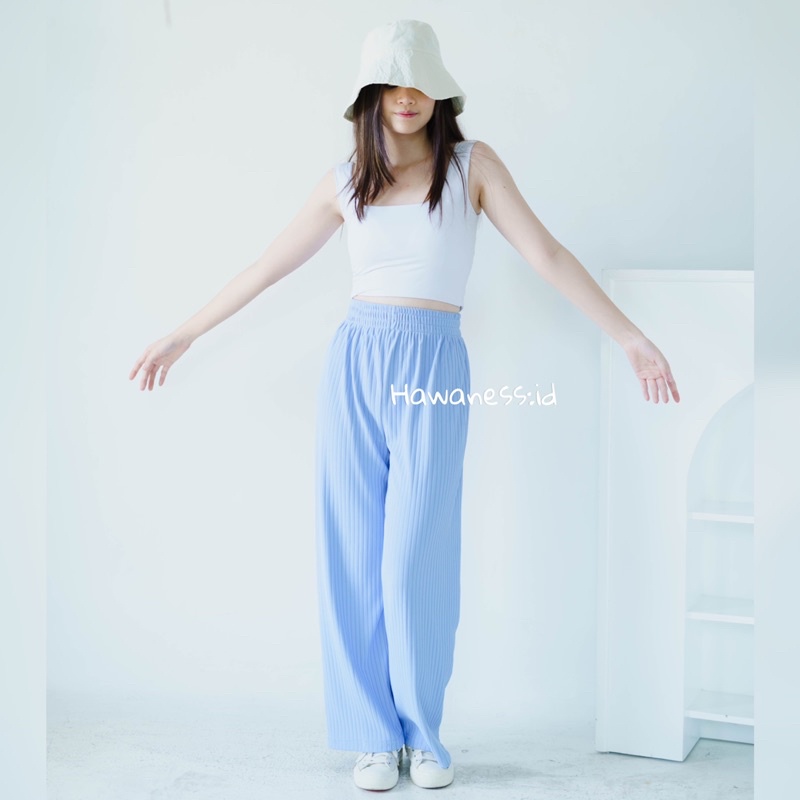 Hornet Pants 785 | Celana Kulot Knit Wanita Tebal - Celana Kulot Highwaist - Cullote Knit Pants