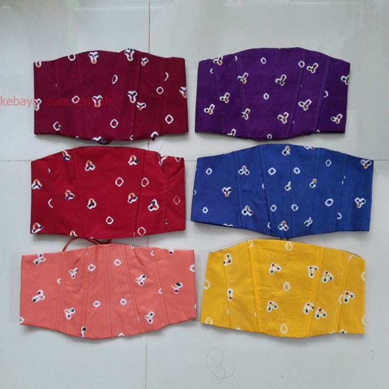 Angkin jumputan instan tulangan Kebaya Bludru