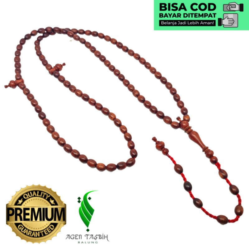 Tasbih Nagasari Petir Motif Oval, Size 6mmx8mm