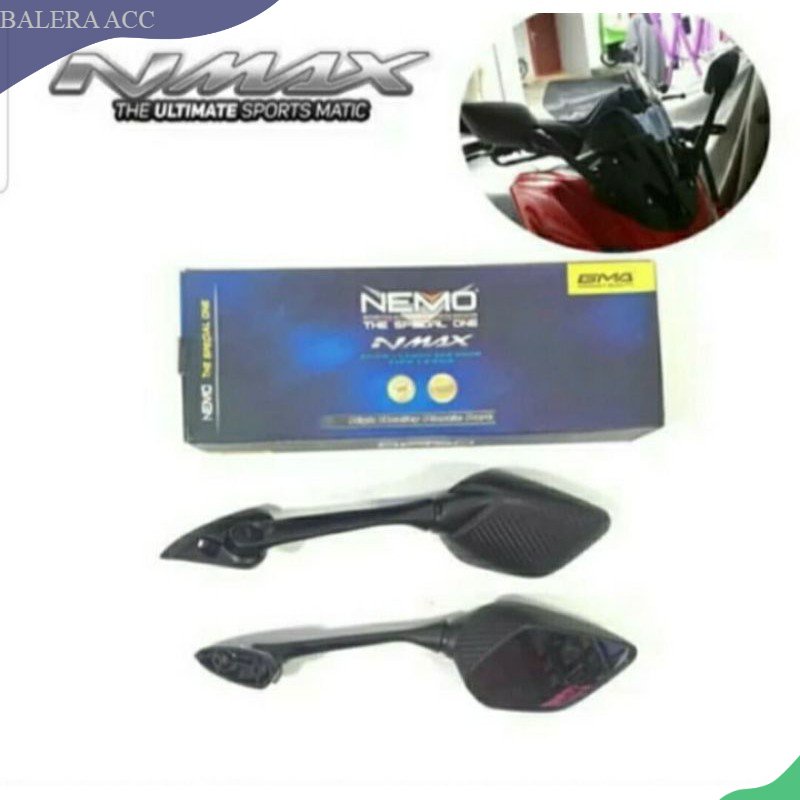 Spion R25 Nemo Carbon Tangkai Panjang Nmax Xmax Adv Pcx Lexi R15 dll