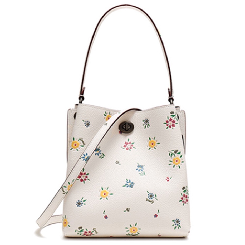 1041 coach Charlie Bucket Bag 21 With Wildflower Print Women Crossbody Sling Shoulder Handbag