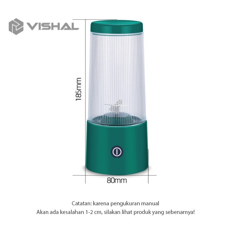 VISHAL Blender Portable 350ML Juicer Botol Juice Blender Cup USB Electric Blender/4 Mata Pisau Juicer VS-1856