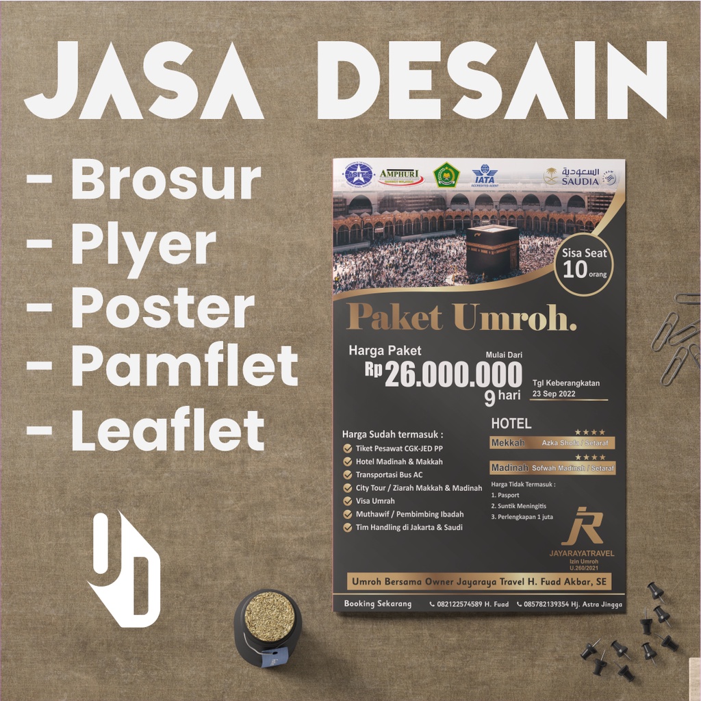 Jasa Desain Brosur, Pamflet, Leaflet, Poster