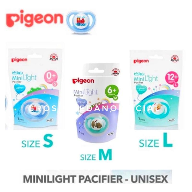 PIGEON MINI LIGHT PACIFIER - KOMPENG PIGEON BERLAMPU EMPENG BAGUS LEMBUT UNTUK ANAK DAN BAYI