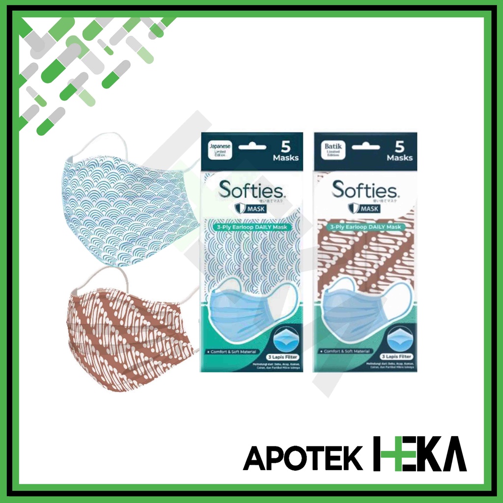 Masker Softies Motif Parang Sachet isi 5 (SEMARANG)