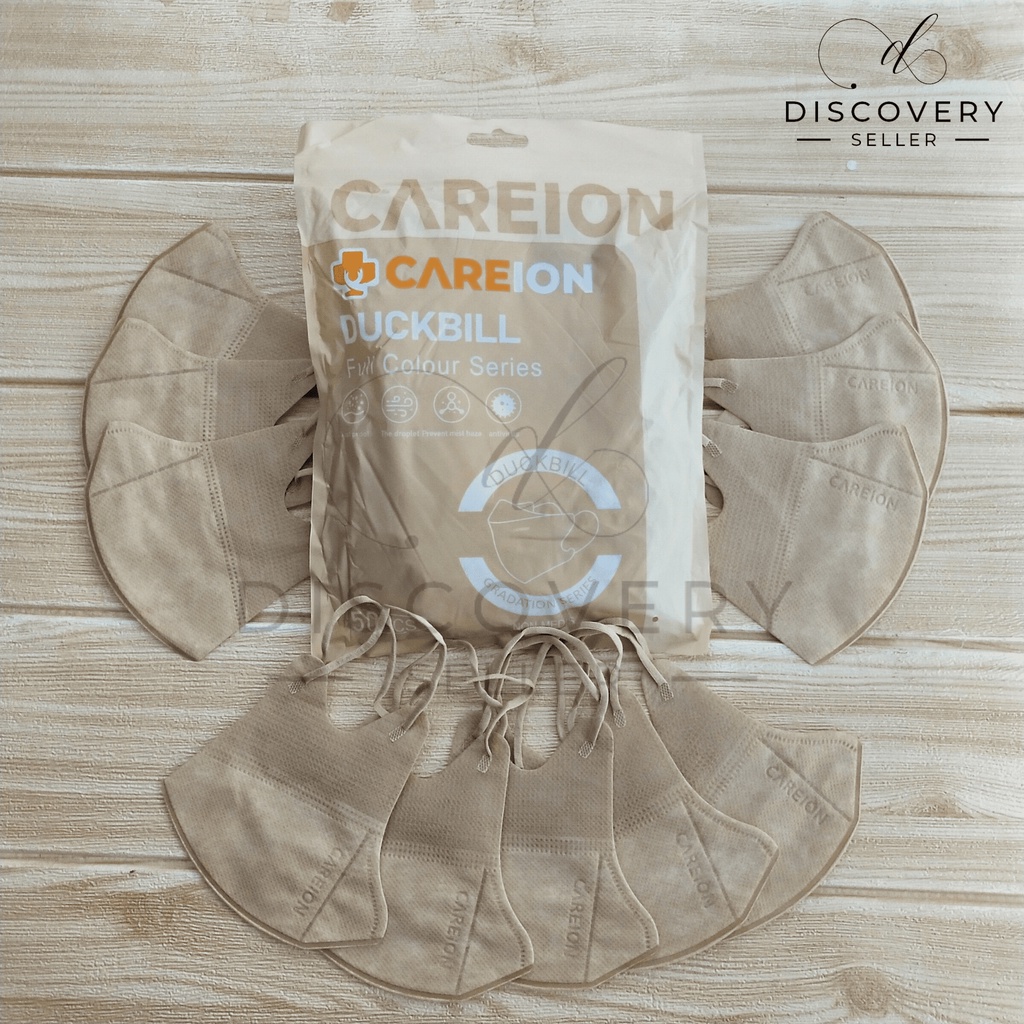 MASKER DUCKBILL CAREION FACEMASK WARNA ISI 50PC-DB SERIES COFFEE CAR