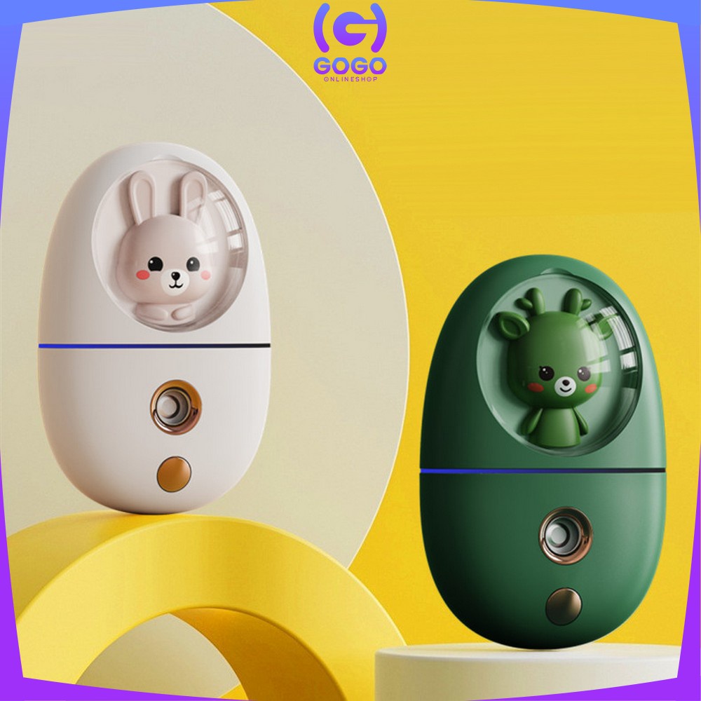 GOGO-K62 Nano Spray Mini Karakter Pelembab Wajah Portable / Diffuser Mini Humidifier USB Charger Bisa Untuk Disinfektan