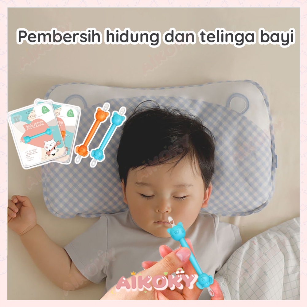 Aikoky Pembersih hidung dan telinga bayi newborn Booger tools 2 in 1