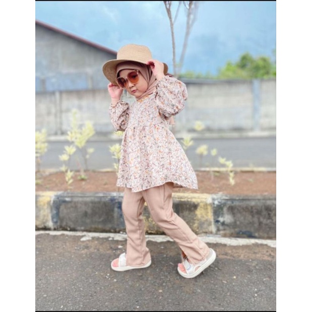 Celana Cutbray Scuba Belah Anak Perempuan 1-5 Tahun I Celana Panjang Anak Cewek