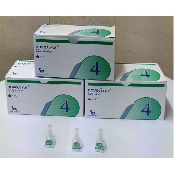 Jarum Insulin Novofine 32G 4mm / Needle Insulin 4mm Novofine isi 100's