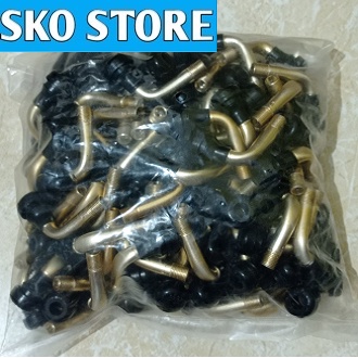 Pentil Tubles Karet Bengkok /Pentil Tubeless Karet Bengkok Tutup Plastik 1 Pcs/Biji Pvr70 PVR50