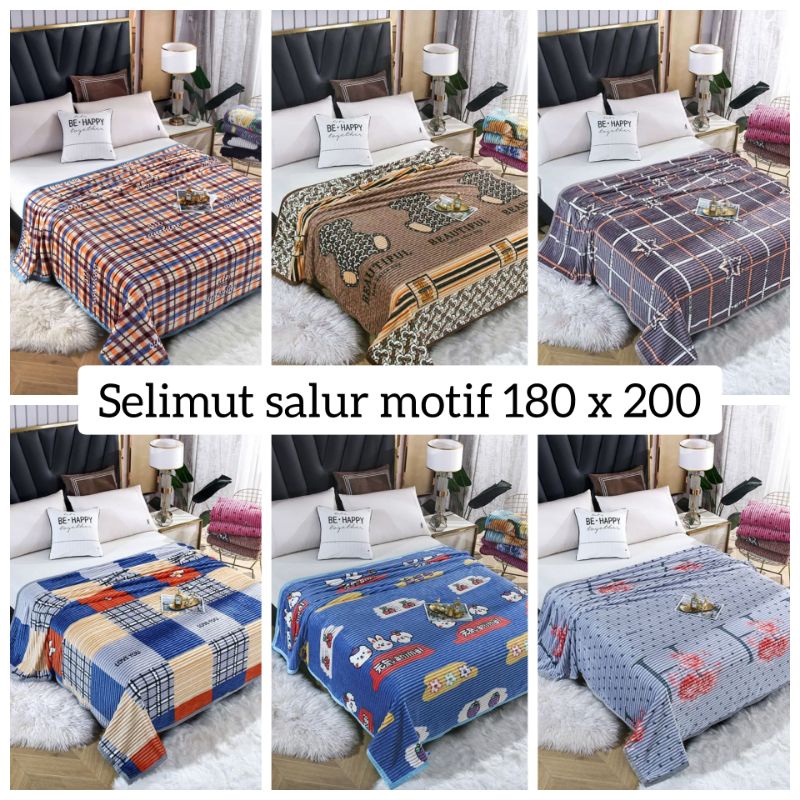 Selimut Salur Motif SRH King Size 180 x 200