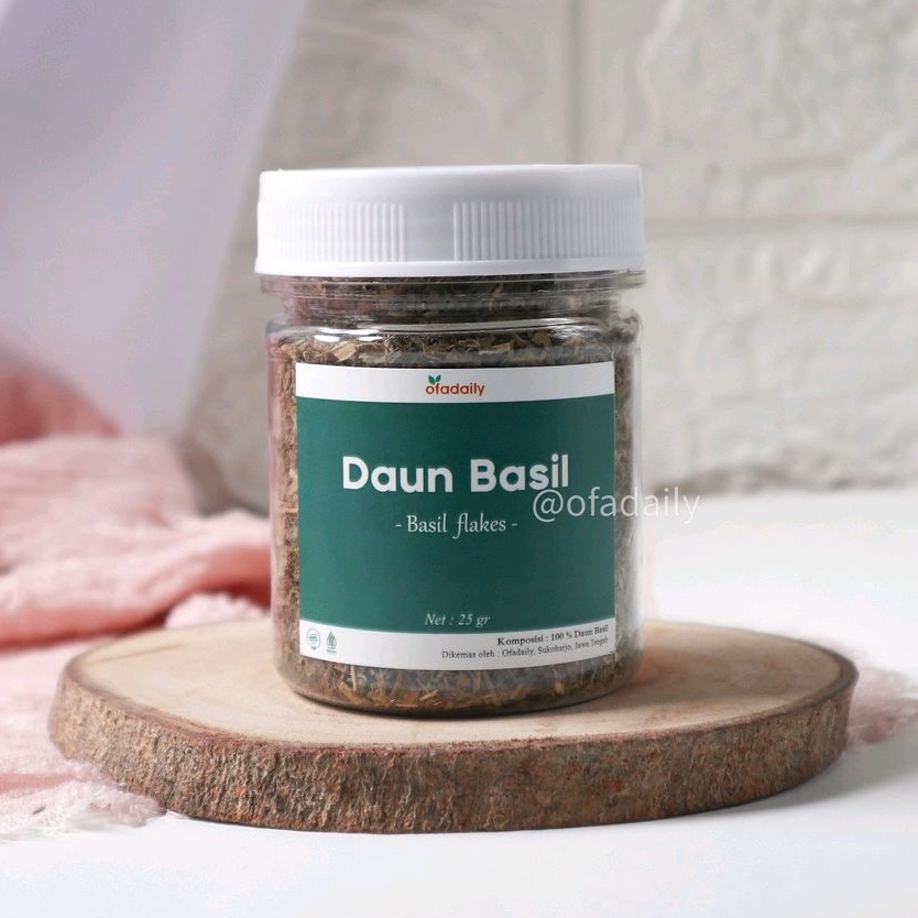 

Daun Basil Kering giling Rempah jsr Dried Basil leaf leaves Flakes - Bumbu Dapur 25 gr - Ofadaily