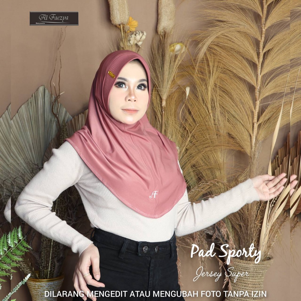 hijab sporty,hijab instan,hijab ped  sporty,oryginal alfaeza by bunyamin
