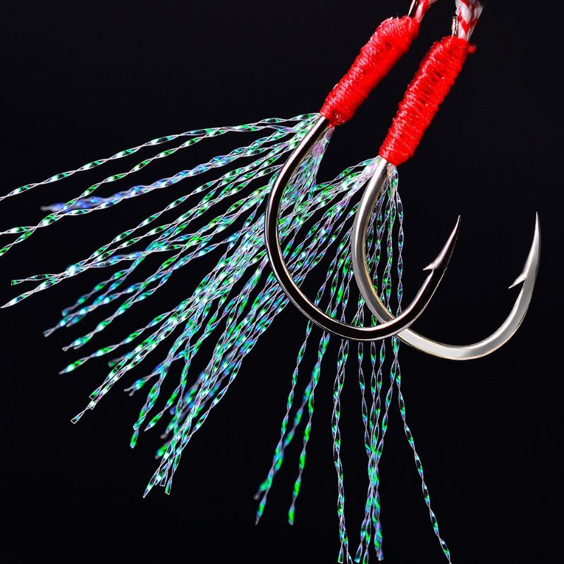 5/1 Pcs DOUBLE & SINGLE Assist hook | HOOK FISHING JIG 4cm-7cm Recommended - Jig 5-15g, 60-150g