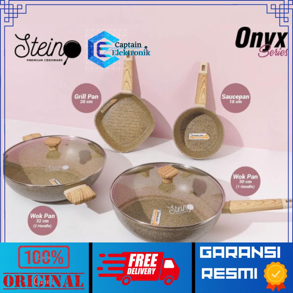 STEIN COOKWARE PAKET SET ONYX ISI 4 in 1 SET STEINCOOKWARE RESMI ORI STEIN ONYX