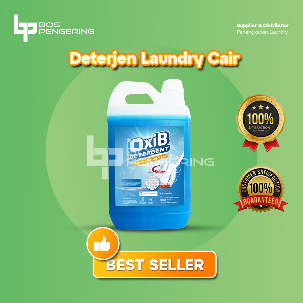 Sabun Cuci Pakaian Deterjen Cair Laundry - OxiB Detergent Wangi Sakura 5 Kg Berkualitas