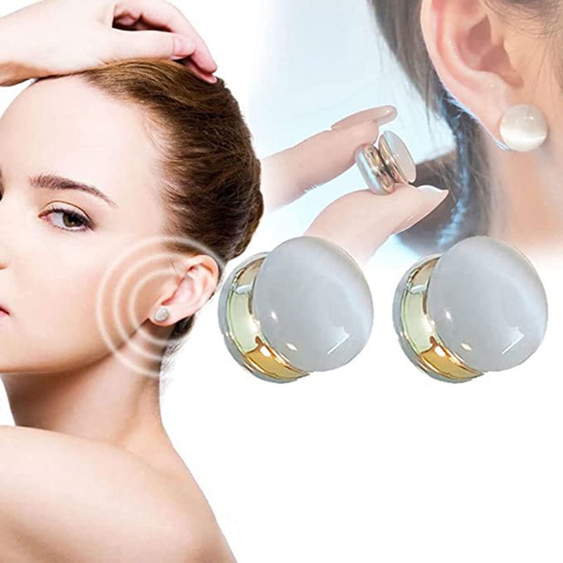 Fancyqube Anting Stud Magnetik Hias Mutiara Gaya Korea Untuk Wanita