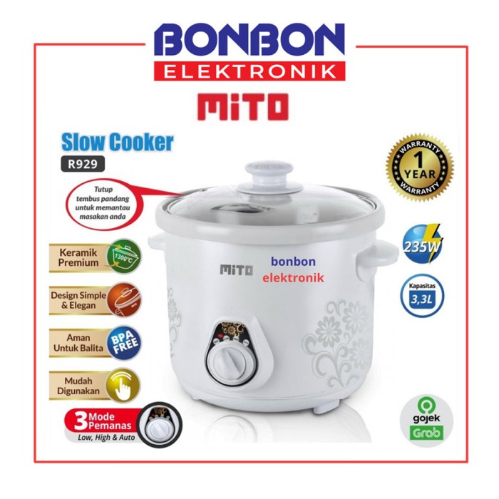 Slow Cooker Mito Slow Cooker R929 3.3L