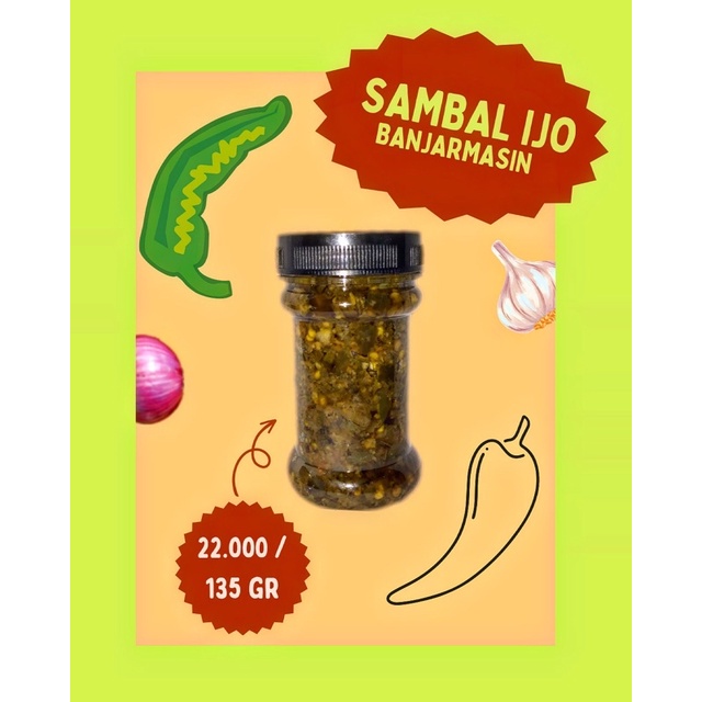 

Sambal Ijo Banjarmasin enak murah ukuran kecil (netto 135 g)