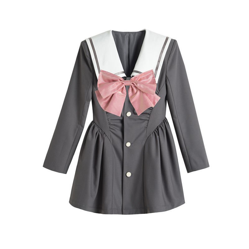 #Sisjuly# Pakaian jalanan kasual baru wanita gaun busur V-neck