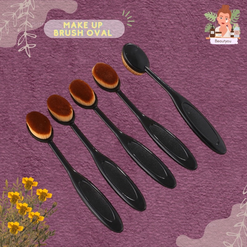 Kuas Makeup / Brush Make Up / Oval Blend Brush / Kuas Contour Sikat Bulu Brush Make Up / Sikat Face 