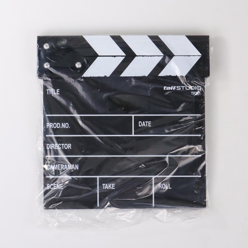 TaffSTUDIO Profesional Clapper Board Woopower Classical Movie Film - Black