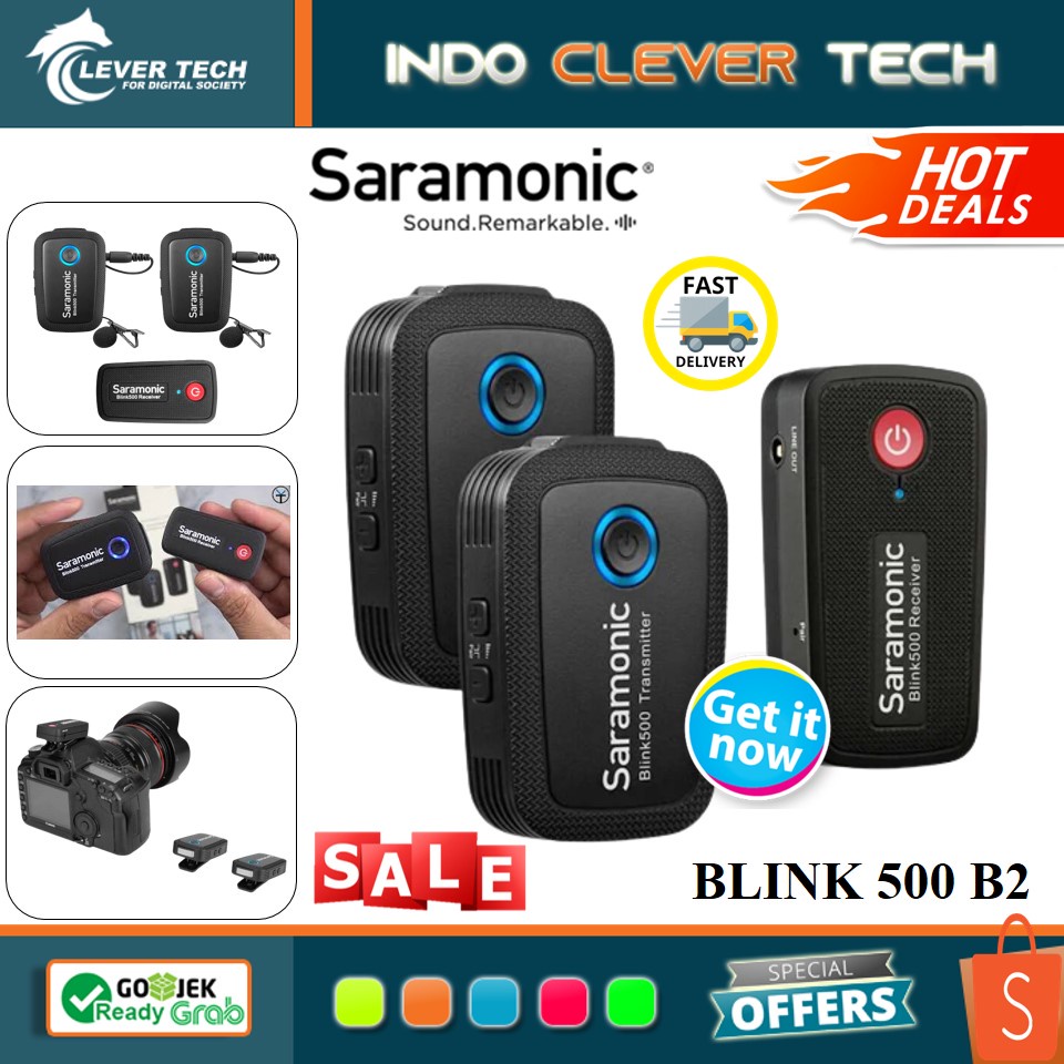 Saramonic Blink 500 B2 Microphone Wireless Dual-channel Omni Lavalier