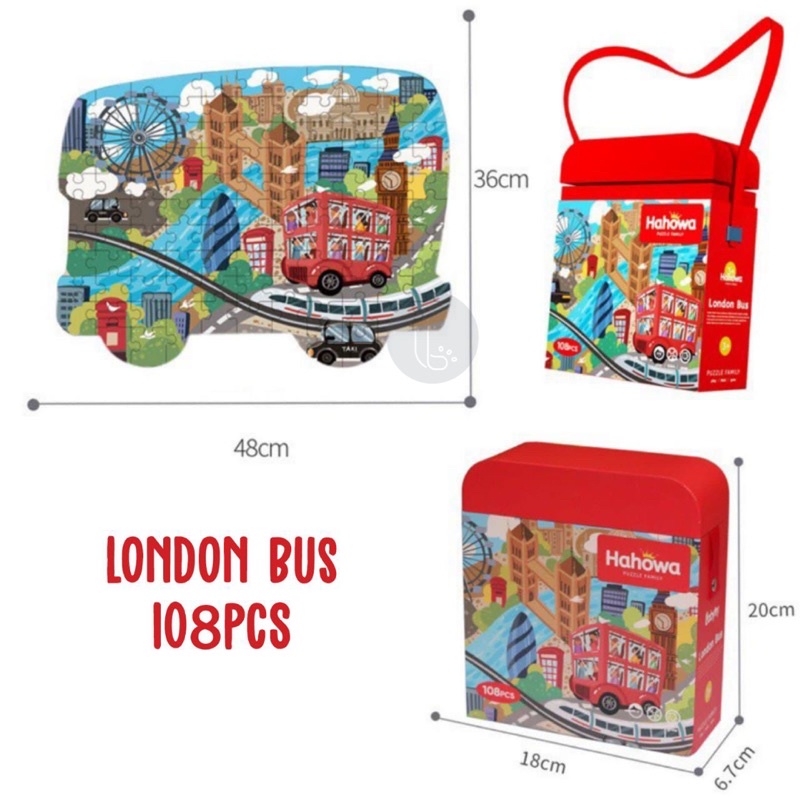 Hahowa Jigsaw Puzzle Bag Set Mainan Anak Edukasi London Mars Sleep Christmas