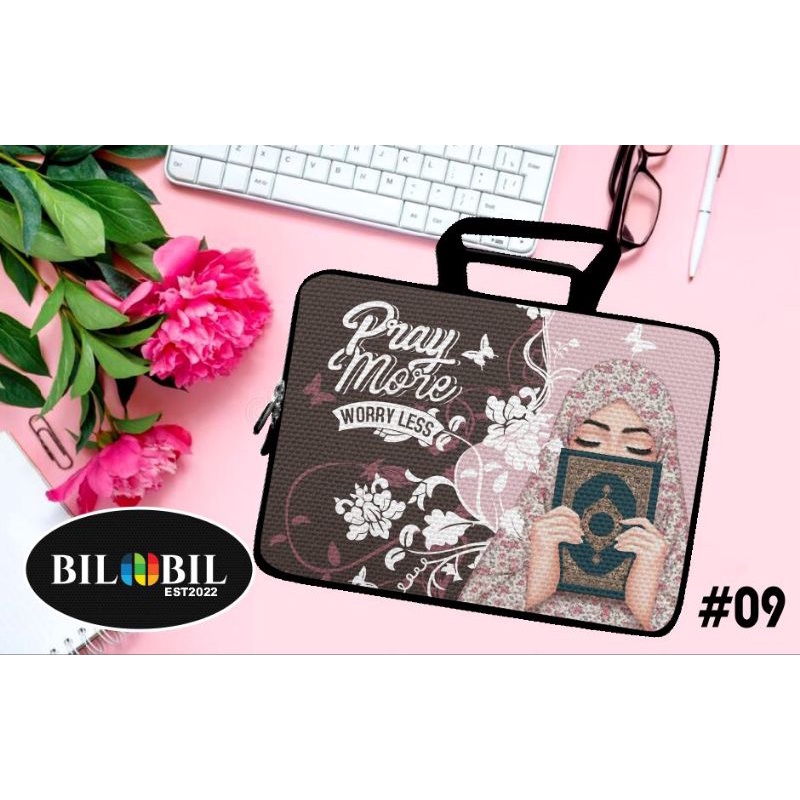 Tas Laptop Sleeve Karakter Hijab Muslimah.