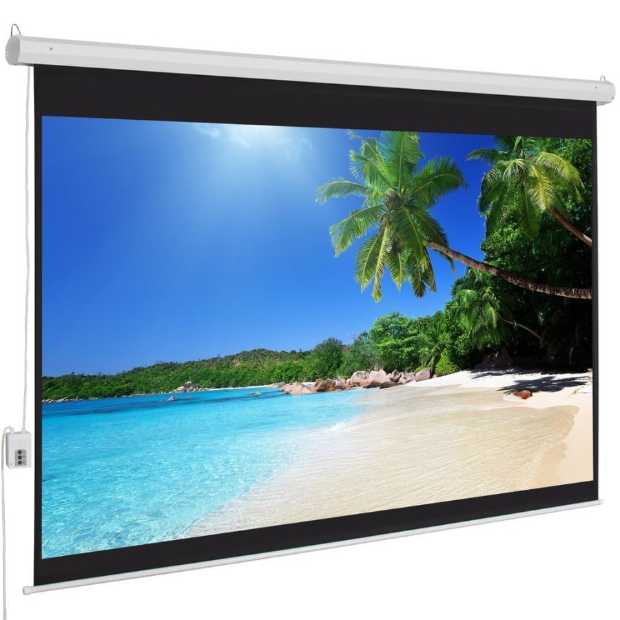 Layar Proyektor Remote Screen Projector Motorize 150 Inch