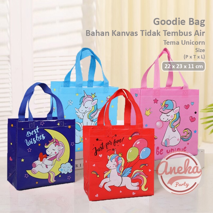 

Tas Souvenir Ulang Tahun Unicorn / Goodie Bag / tas ultah karakter / Tas Ulang Tahun size S