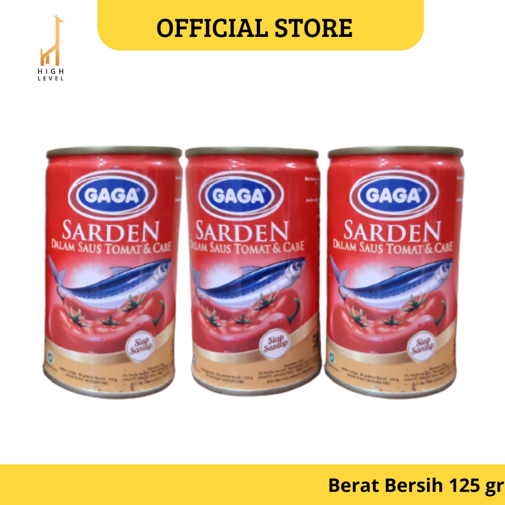 

Sarden Sardines Gaga Ikan Kaleng Tomat dan Cabe 155 gr
