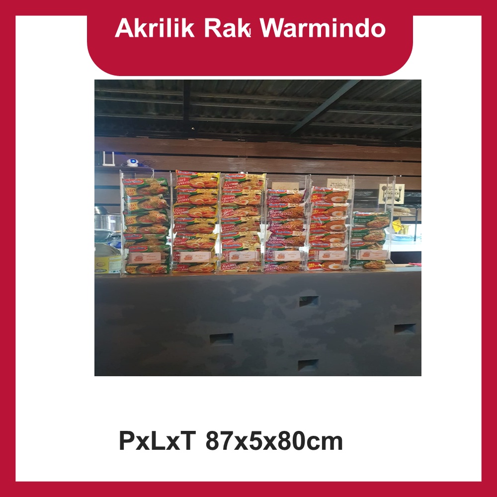 

Akrilik Rak Warmindo PxLxT 87x5x80cm