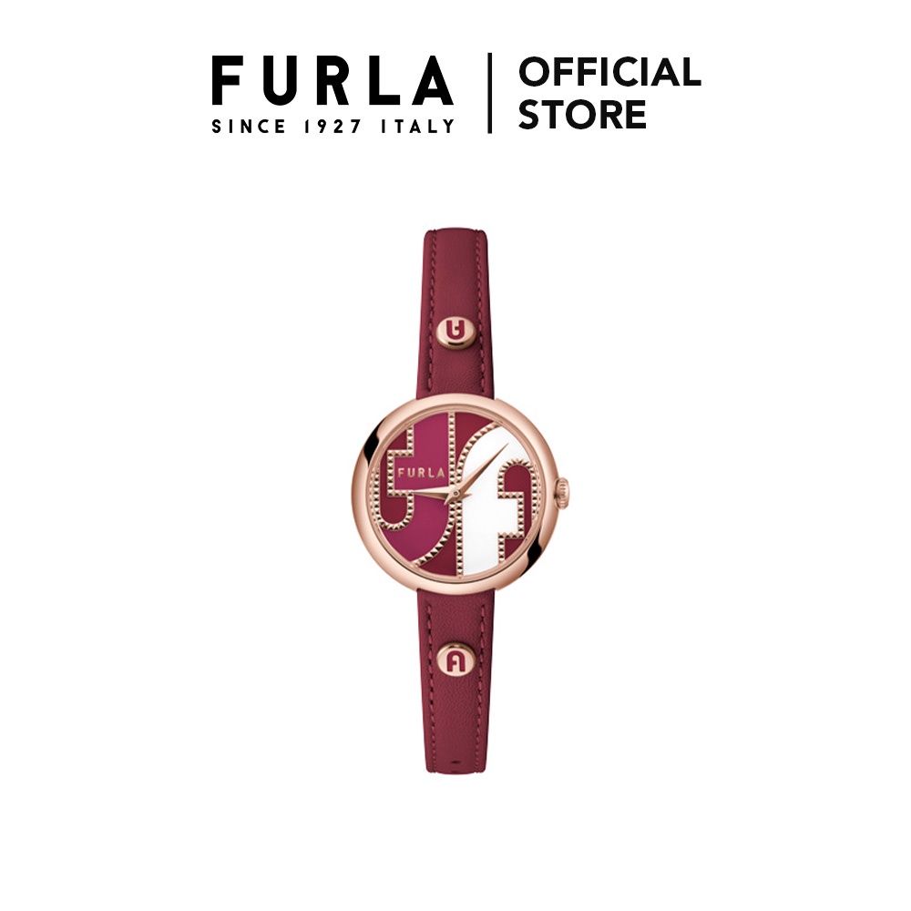 FURLA - Cosy Rose Gold Tone Case Red Dial Watch