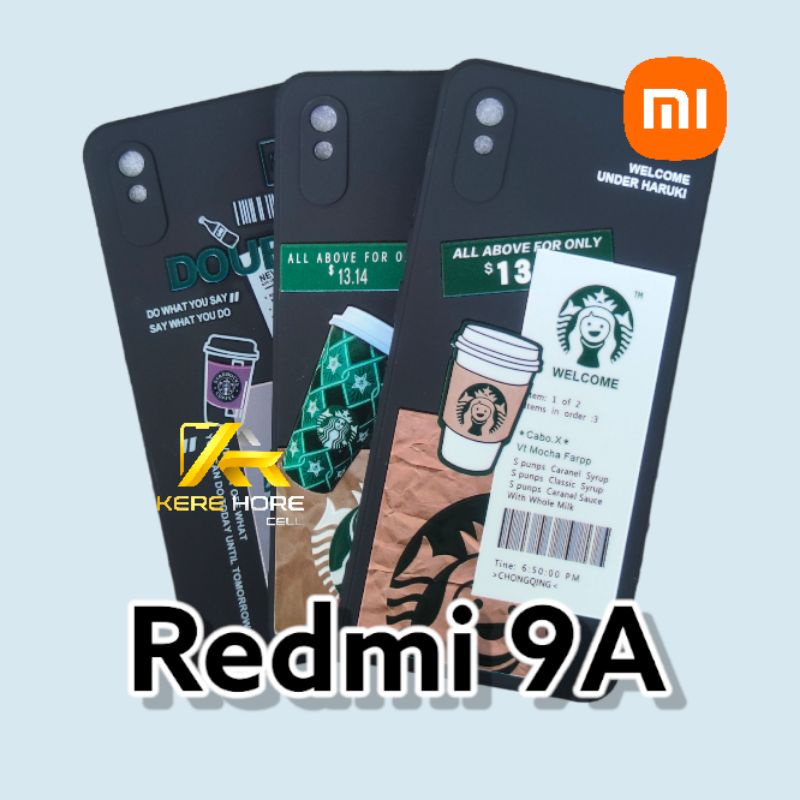 CASE REDMI 9A SQUARE EDGE SOFTCASE STARBUCKS REDMI 9A