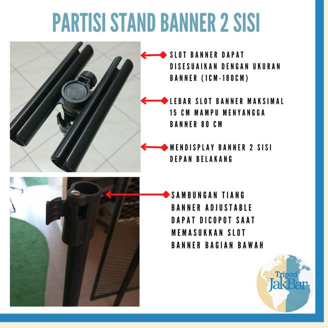 TRIPOD DISPLAY / STAND FRAME / STAND BANNER TRIPOD CAMERA - Hitam