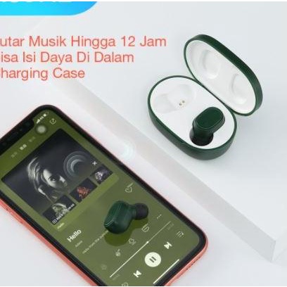 ACOME T1 AIRDOTS SMART TWS EARPHONE LED DISPLAY HEADSET BLUETOOTH 5.0 - BLACK