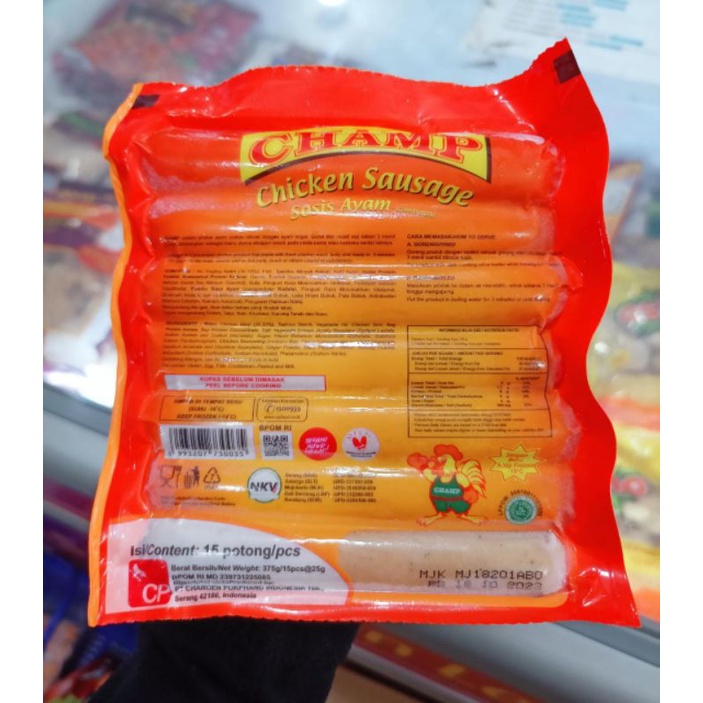 

Sosis Ayam Champ 375gr / Chicken sasusage champ 37tml