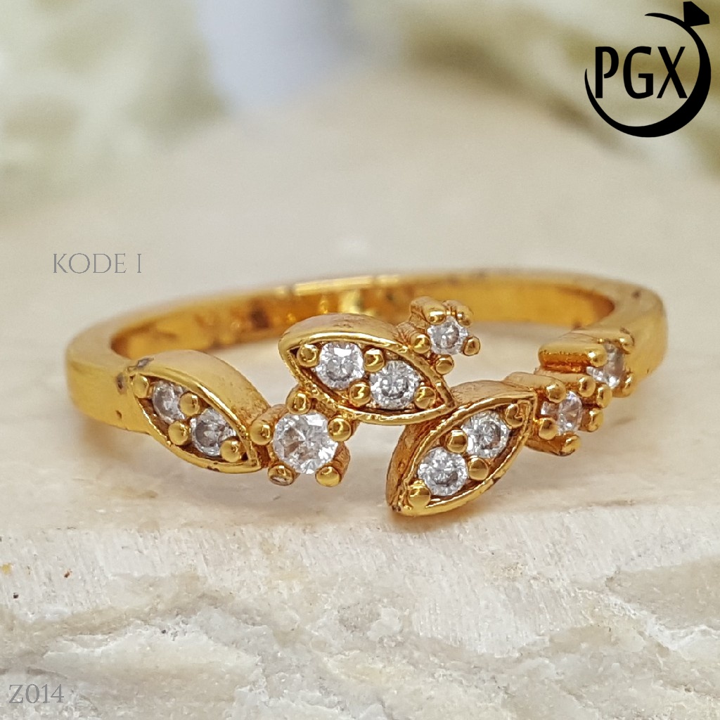 PGX Cincin Xuping Wanita Lapis Emas Aksesoris Perhiasan Fashion Premium - Z014