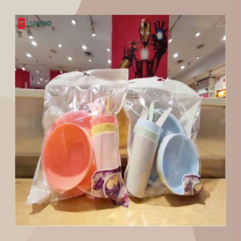 MINISO CUTLERY KIT | ALAT MAKAN