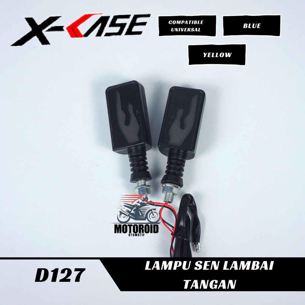 LAMPU SEN XCASE D127 MODEL TUNJUK JARI TANGAN JOKOWI PLUS SENJA UNIVERSAL MOTOR