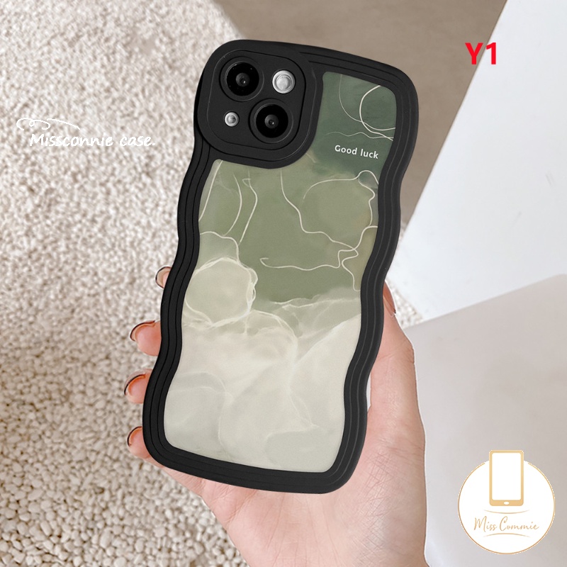 Couple Case Untuk Samsung A14 A04 A13 A04s A03s A12 A32 A53 A50s A22 A04E A50 A23 A52 A52s A33 A02s A03 A21s A30s A20 A11 A51 M22 A31 Wavy Edge Halo Dyed Watercolor Star Soft Cover